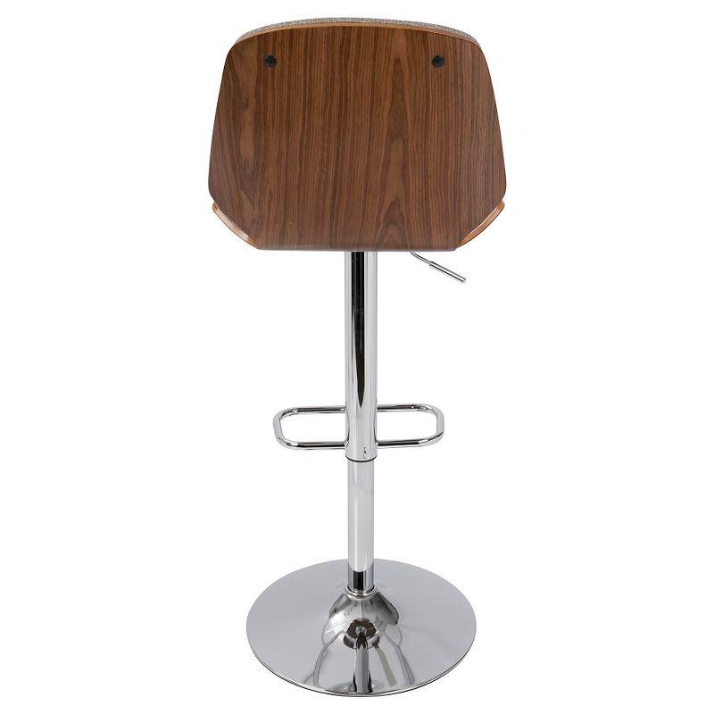 Serena Mid-Century Modern Adjustable Barstool Gray - LumiSource