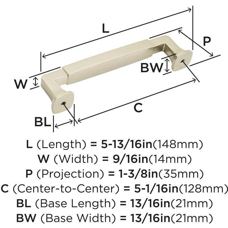 Amerock Stature 5-1/16 inch (128mm) Center-to-Center Golden Champagne Cabinet Pull