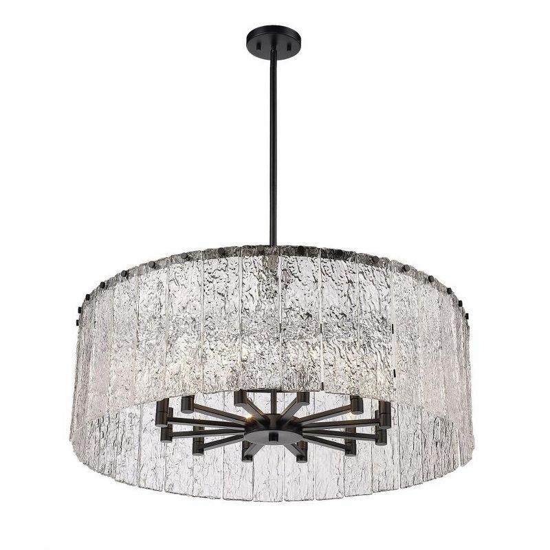 Z-Lite Glacier 12 - Light Chandelier in  Matte Black
