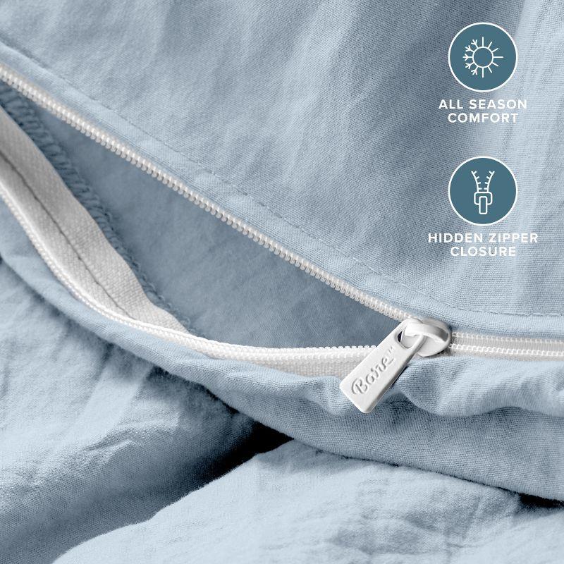 Bare Home Washed Microfiber Duvet Cover Set