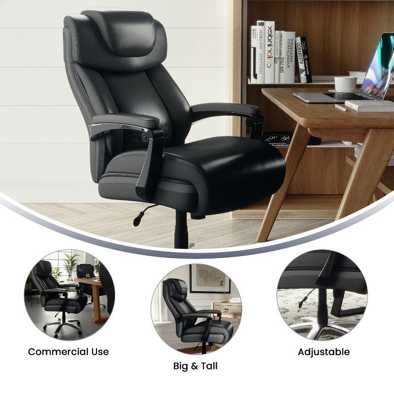 Flash Furniture Esmeralda Big & Tall LeatherSoft Ergonomic Office Chair with Headrest and Armrests by Flash Furniture
