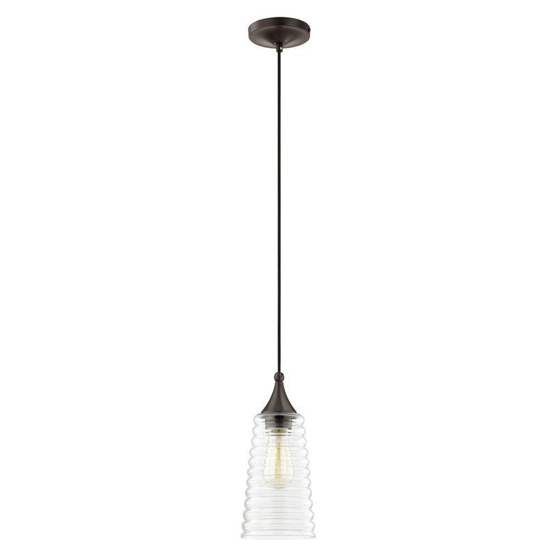 Livex Lighting Art Glass 1 - Light Pendant in  English Bronze