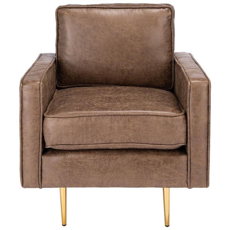 Paityn Accent Chair - ACH2000 - Brown/Gold - Safavieh