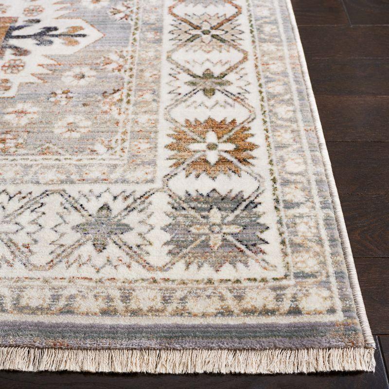 Heirloom Elegance Grey/Cream Hand-Knotted Cotton Blend Rug