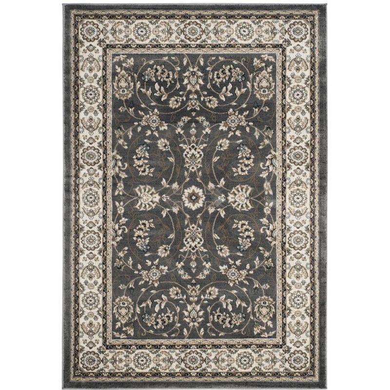 Lyndhurst LNH340 Power Loomed Area Rug - Grey/Cream - 5'3"x7'6" - Safavieh