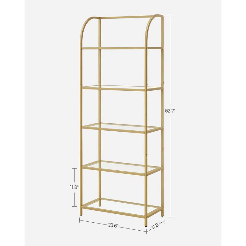 VASAGLE 5-Tier Storage Rack Bookshelf Bookcase