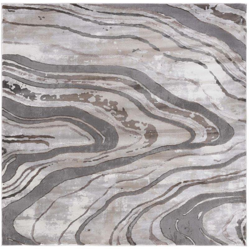 Wade Logan® Swindle Abstract Gray/Beige Area Rug