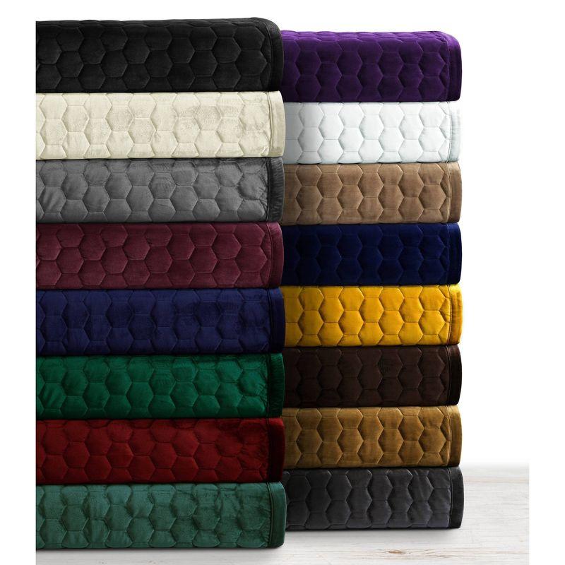 Tribeca Living Lugano Velvet Quilt Set
