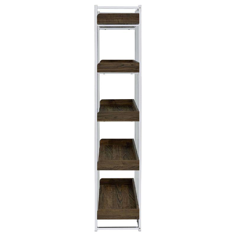 70.25" Angelica 5 Shelf Bookcase Walnut - Coaster