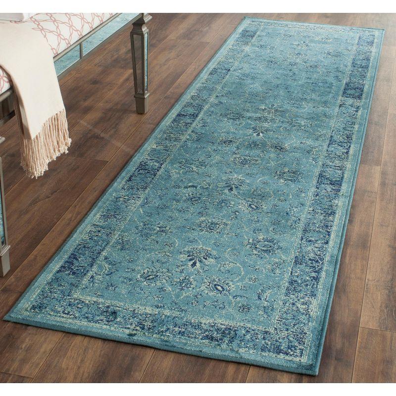 Vintage VTG117 Power Loomed Runner Rug - Turquoise/Multi - 2'2"x7' - Safavieh.