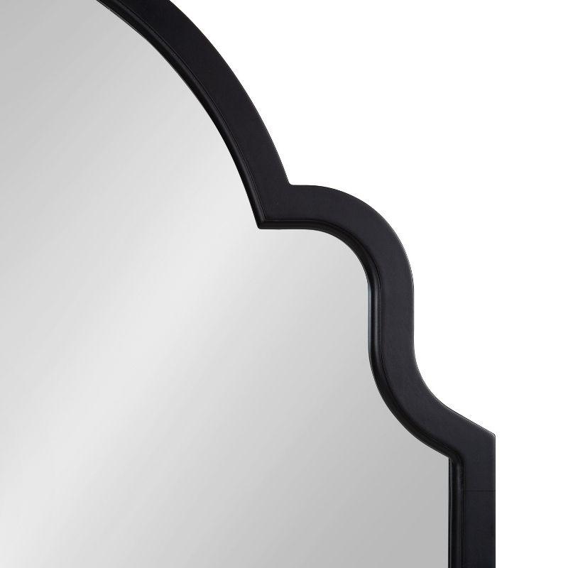 Kate and Laurel Hogan MDF Arch Mirror, 36x30, Black