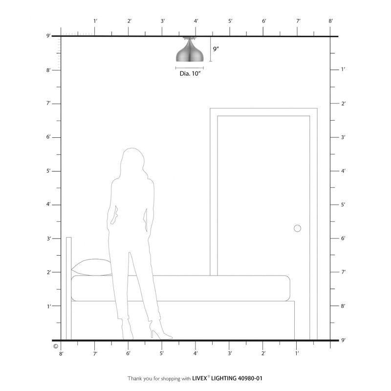 Livex Lighting Amador 1 - Light Semi-Flush Mount in  Antique Brass