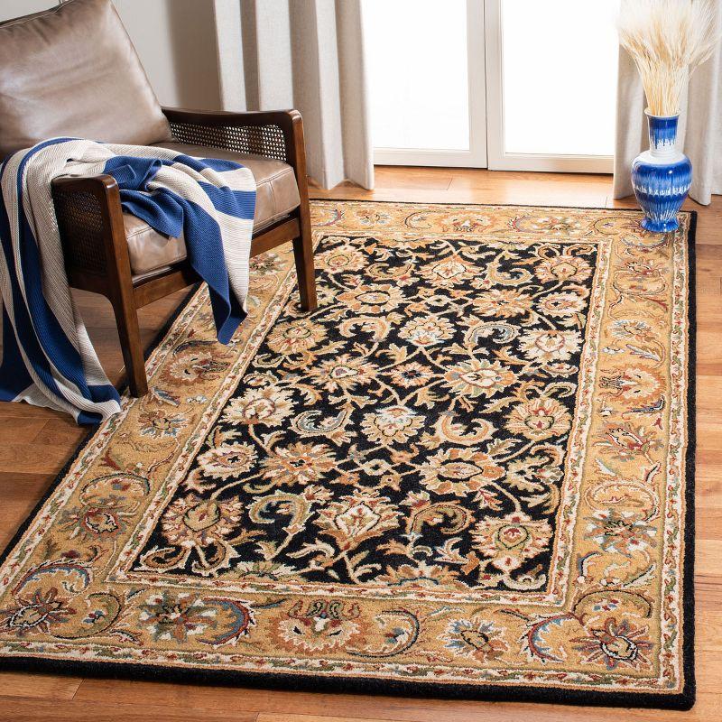 Classic CL758B Hand Tufted Area Rug - Black/Gold - 4'x6' - Safavieh..
