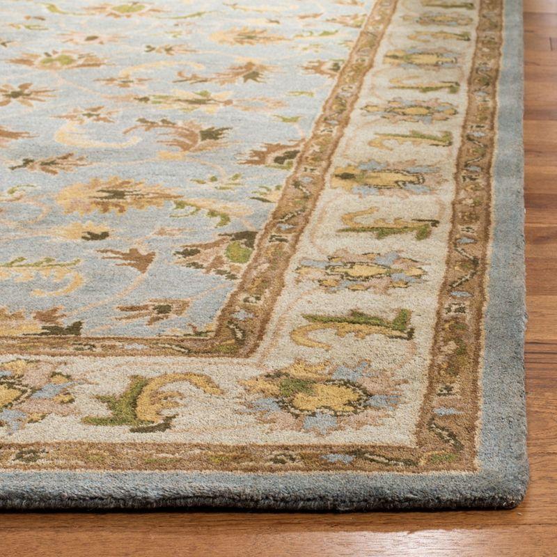 Heritage HG913 Hand Tufted Area Rug - Light Blue/Beige - 4'x4' - Safavieh.