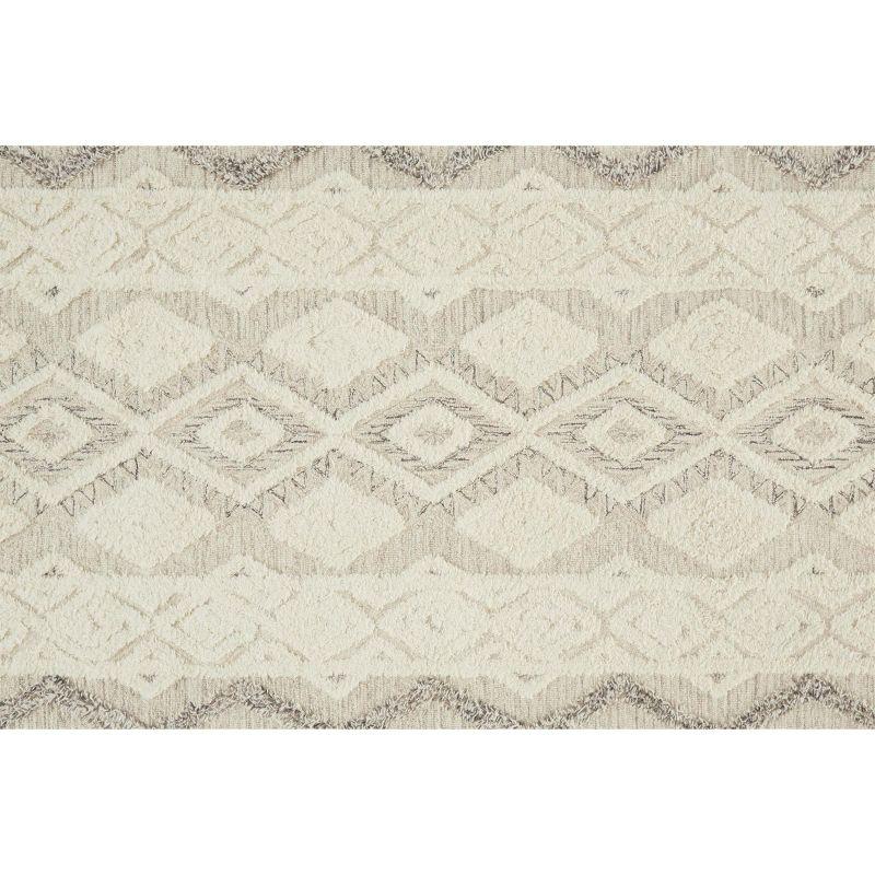 Anica Transitional Geometric Ivory/Taupe/Gray Area Rug