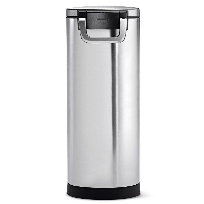 simplehuman Pet Food Storage Container Stainless Steel for Dog Food, Cat Food, and Bird Feed