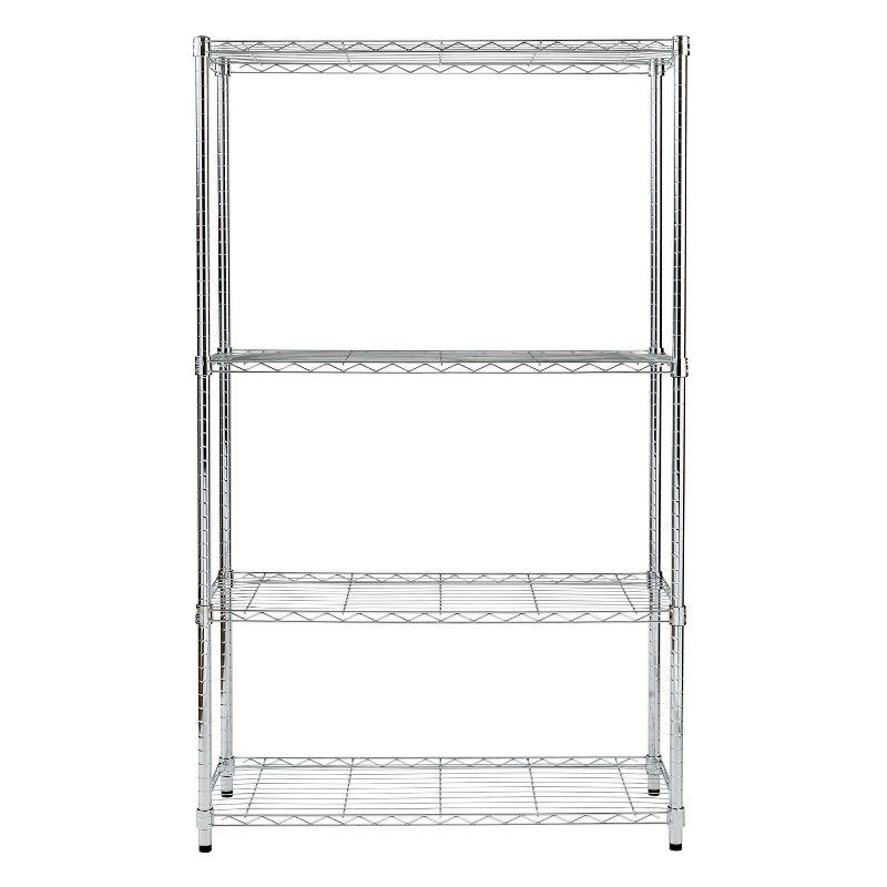 Honey-Can-Do 4 Tier 200lb per shelf Shelving Unit Chrome