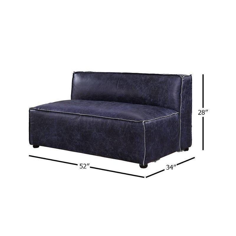 52" Birdie Sofa with Top Grain Leather Vintage Blue - Acme Furniture