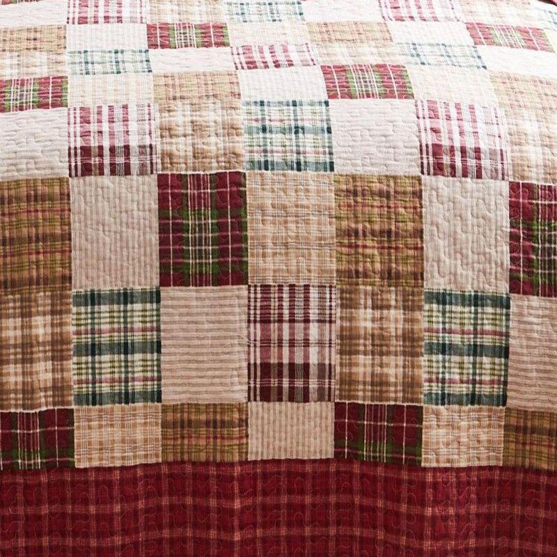 Oxford Plaid Reversible Quilt Set