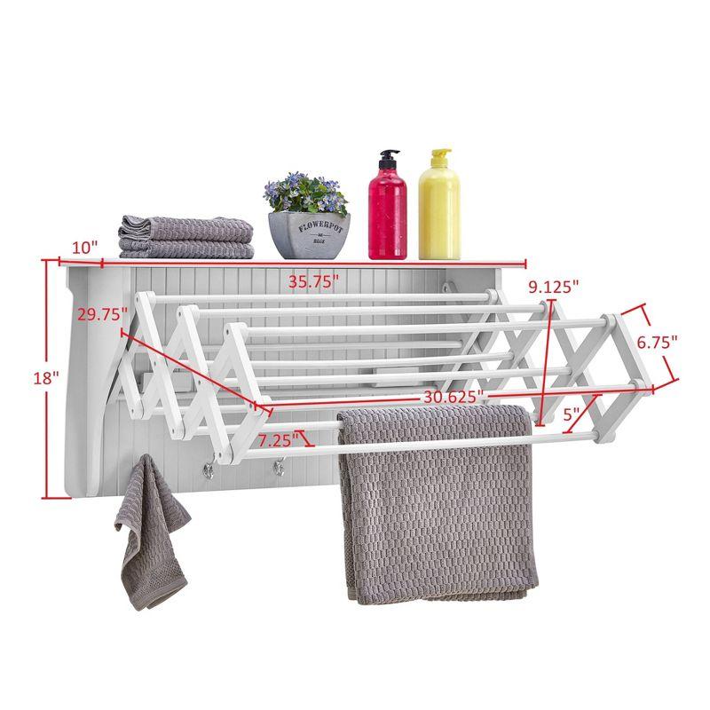 Latitude Run® Collapsible Accordion Wall Mounted Drying Rack & Reviews | Wayfair