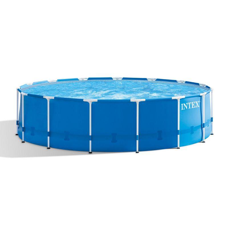 Intex Intex Metal Frame Round Above Ground Swimming Pool w/Pump