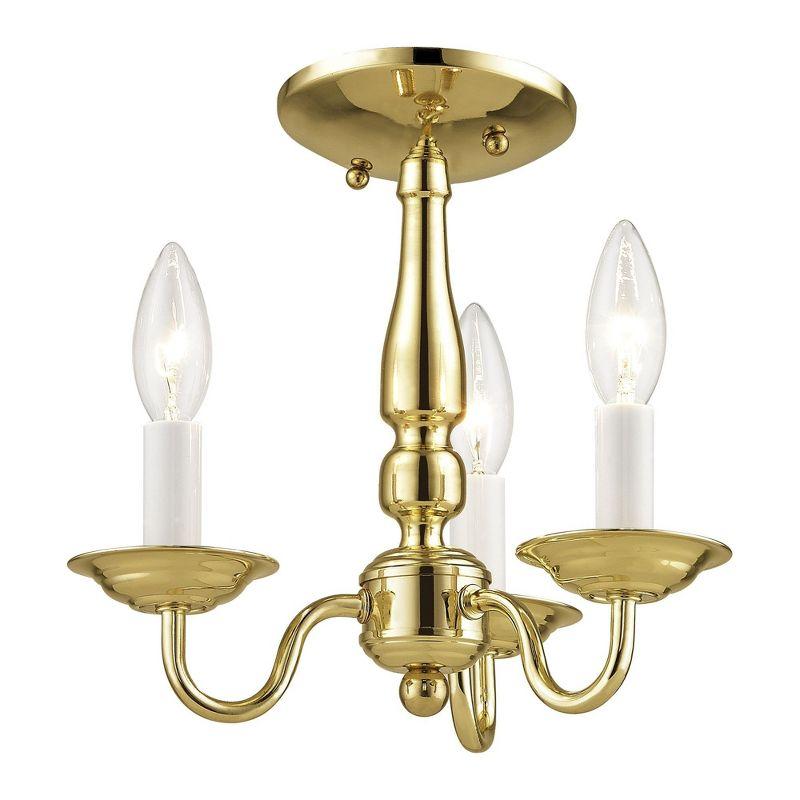 Livex Lighting Williamsburgh 3 - Light Chandelier in  Polished Brass
