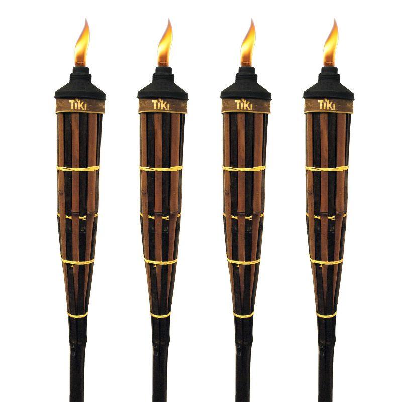 Royal Polynesian Brown Bamboo Outdoor Torches, 4-Pack