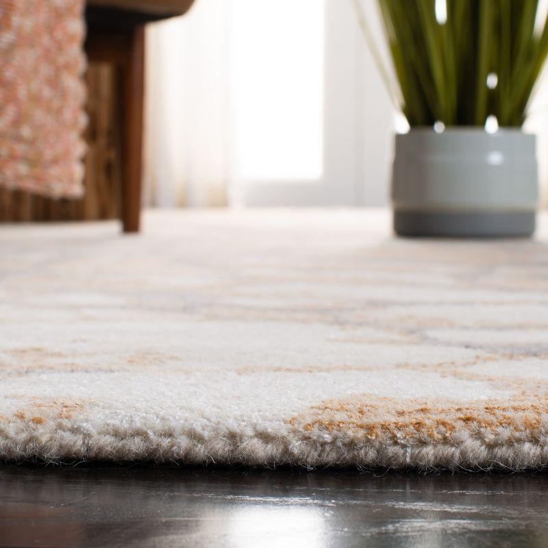 Restoration Vintage RVT112 Hand Tufted Indoor Accent Rug - 3'x5' - Gold/Ivory - Safavieh