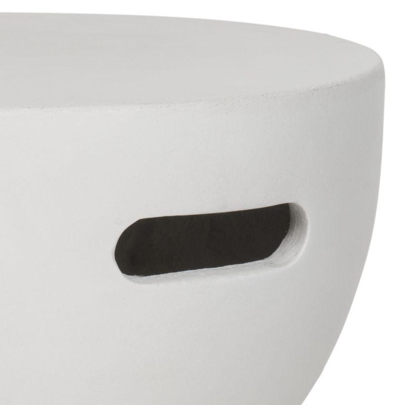 Haruki Accent Stool - Indoor/Outdoor - VNN1006 - White - Safavieh