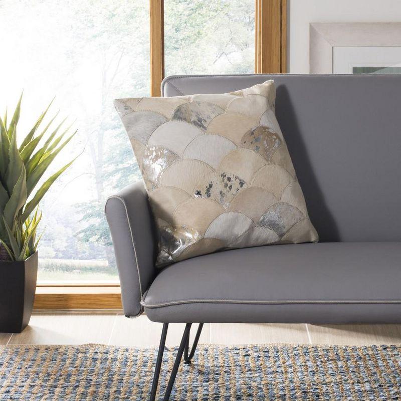 Safavieh Geometric Cowhide Reversible Throw Pillow