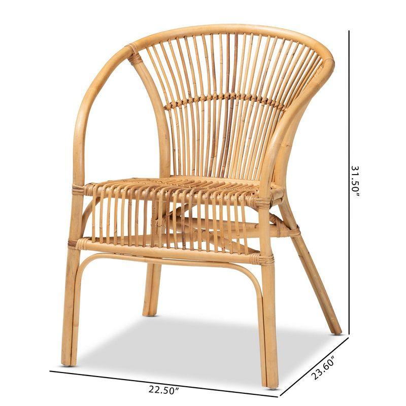 Murai Rattan Dining Chair Natural/Brown - bali & pari