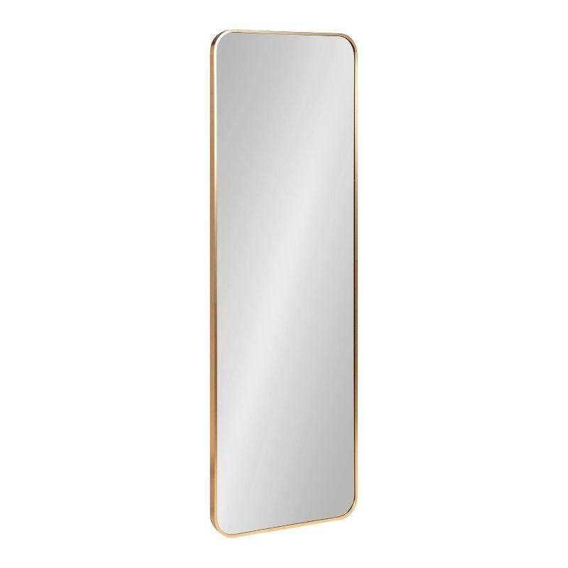 Kate and Laurel Zayda Radius Rectangle Framed Wall Mirror, 16x48, Gold