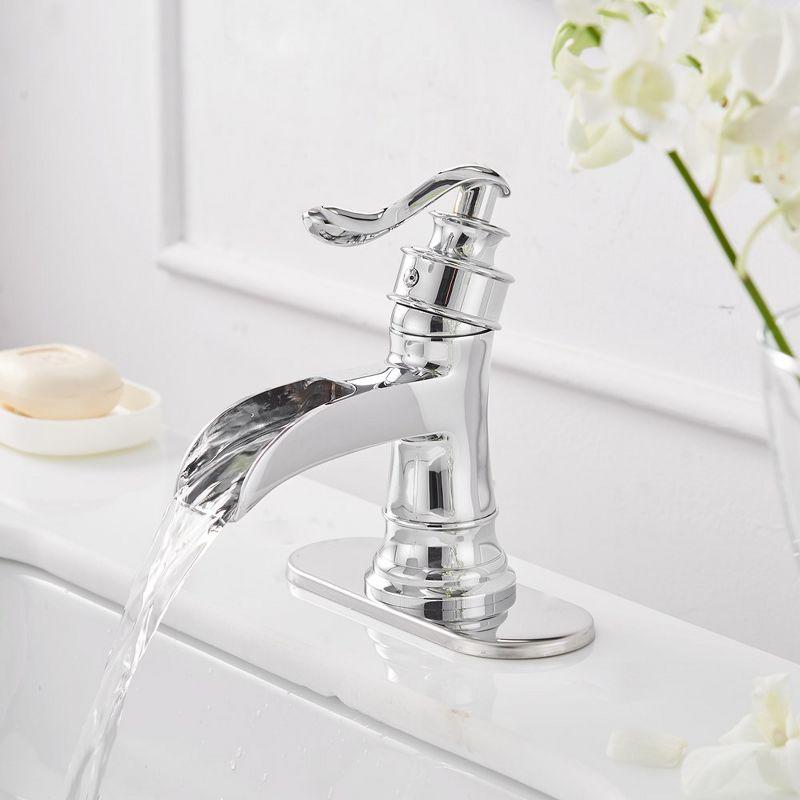 BWE Single Hole Single-Handle Low-Arc Bathroom Faucet