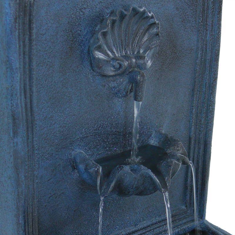 Sunnydaze 27"H Electric Polystone Seaside Outdoor Wall-Mount Water Fountain