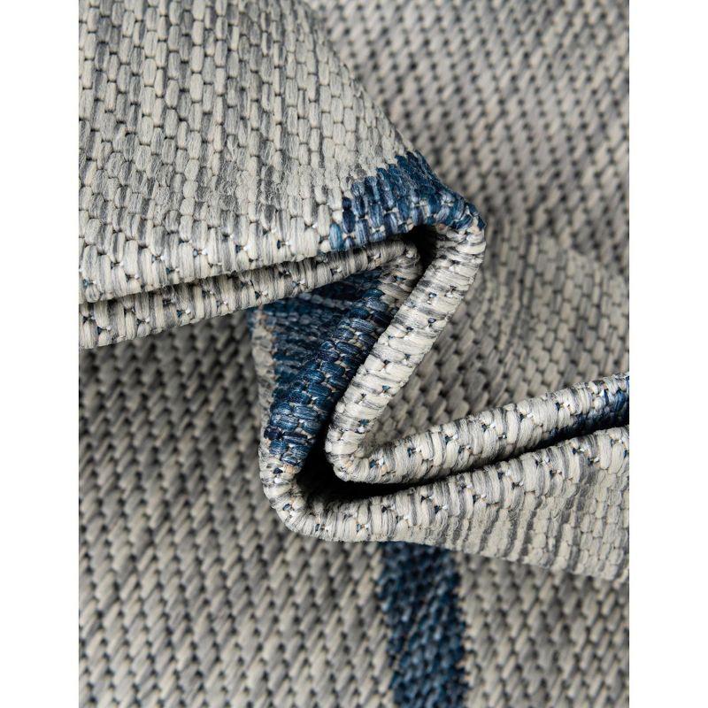 Unique Loom 7' 0 x 10' 0 Rectangle Indoor/Outdoor Botanical Gray Area Rug