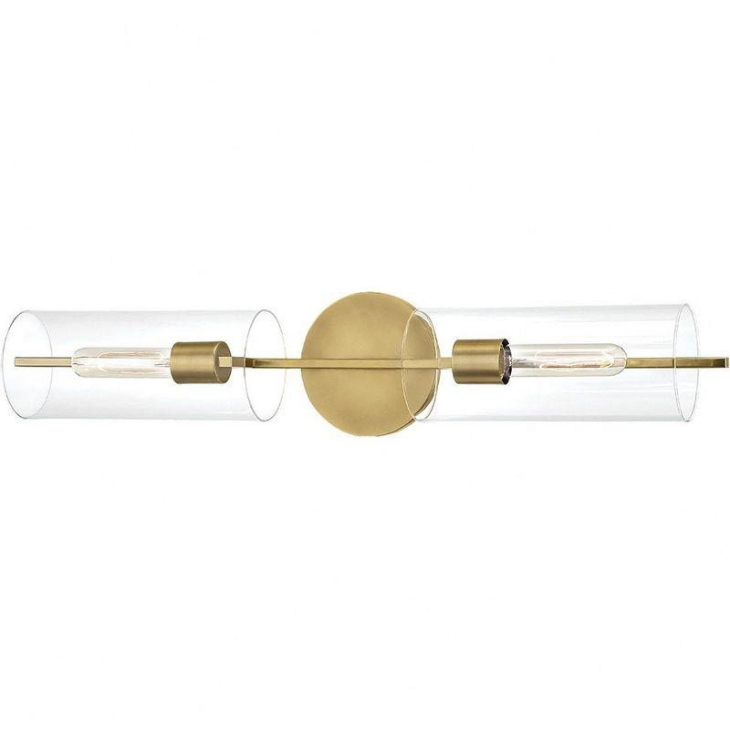 Mitzi Ariel 2 - Light Wall Light in  Aged Brass Clear Glass Shade  Shade