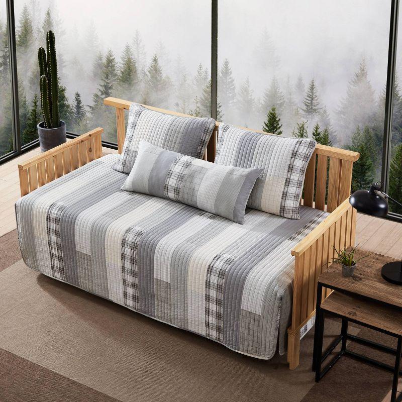 Eddie Bauer Eddie Bauer Fairview Grey Cotton 4 Piece Daybed Cover Set