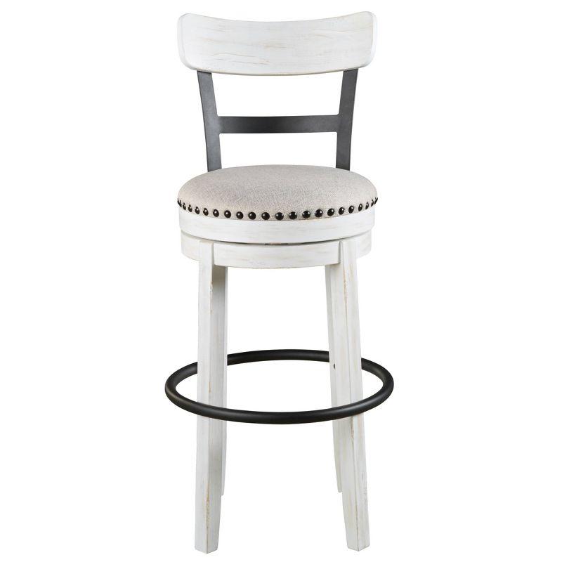 Gracie Oaks Design by Ashley Valebeck Modern Swivel Counter Height Barstool, Whitewash
