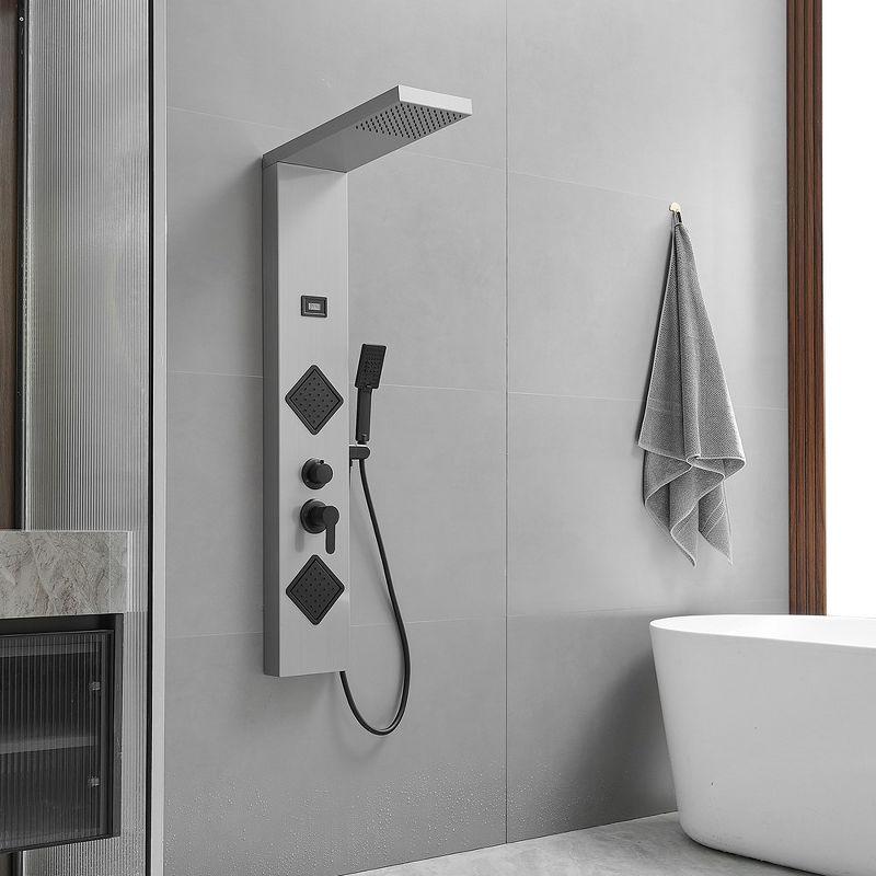 BWE 2 spray rain shower tower shower panel system with chrome nickel shower head and shower wand