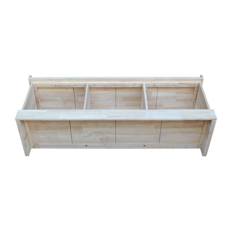 Storage Bench Unfinished - International Concepts: Hardwood Entryway Seat, Shoe Organizer, Window Nook