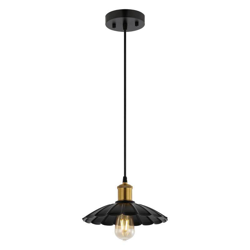 Novaire 10 Inch Pendant - Black/Brass - Safavieh.