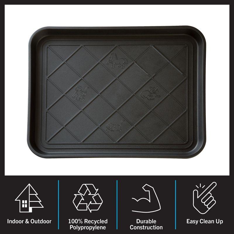 Fleming Supply Oversized All-Weather Rectangular Boot Tray - Black