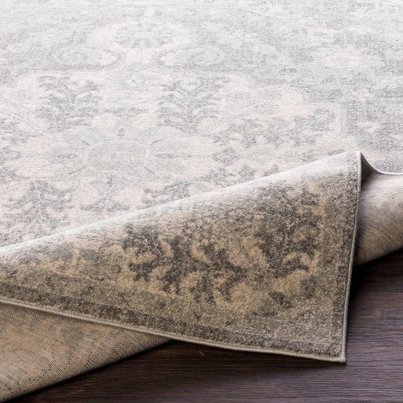 Livabliss 9'x12'6" Abby Traditional Rugs Light Gray/Cream: Stain & Fade-Resistant, Medium Pile, Indoor Use