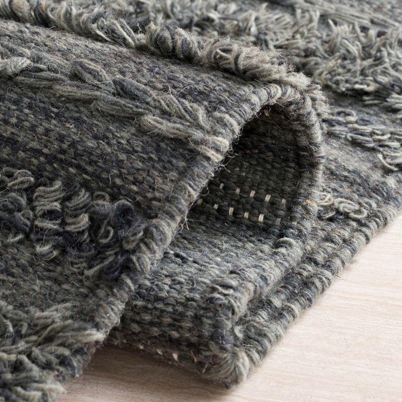Laurel Foundry Modern Farmhouse® Hartzler Handmade Flatweave Charcoal/Ivory Area Rug