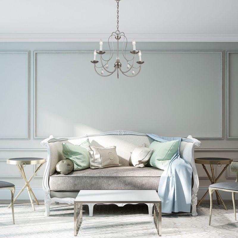 Livex Lighting Mirabella 5 - Light Chandelier in  Brushed Nickel