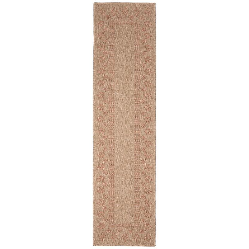 Terracotta Flat Woven Synthetic Indoor/Outdoor Rug 24" x 5"