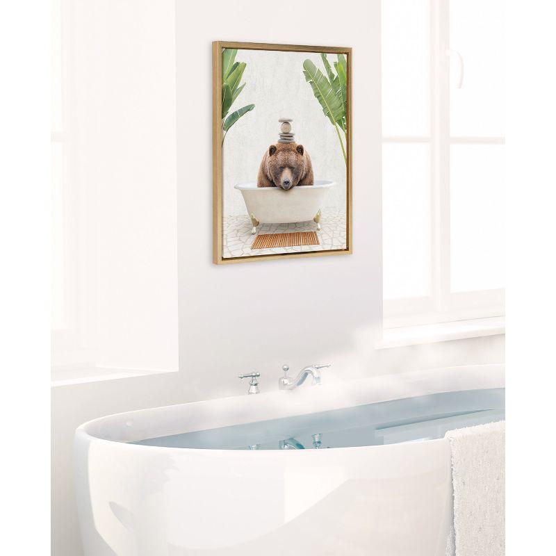 Kate & Laurel All Things Decor 18"x24" Sylvie Big Bear Bali Bath Framed Canvas by Amy Peterson Art Studio: Nursery Decor, Mudroom Art