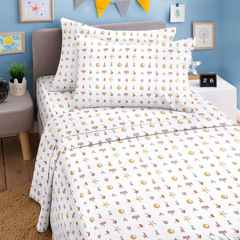 CGK Linens 4 Piece Kids Microfiber Sheet Set - Wrinkle Free - Cute, Cozy, Soft