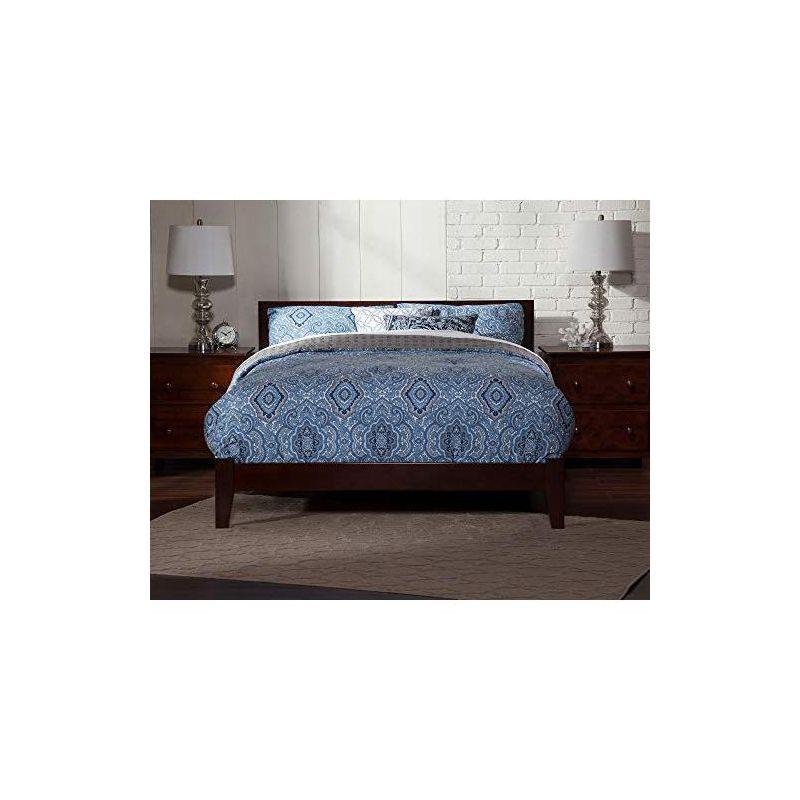 AFI Furnishings Orlando Queen Traditional Bed with Open Footboard and Turbo Charger in Walnut