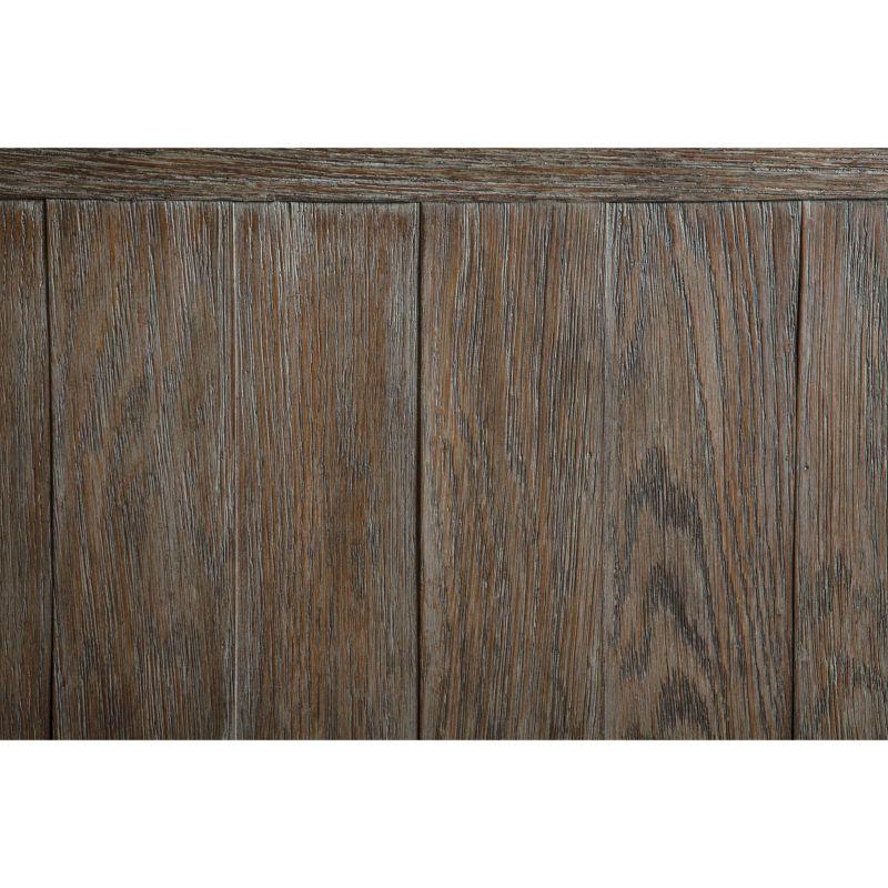 Tyler Creek Sofa/Console Table Grayish Brown/Black - Signature Design by Ashley: Mid-Century Modern with Open Shelf, Storage Drawer
